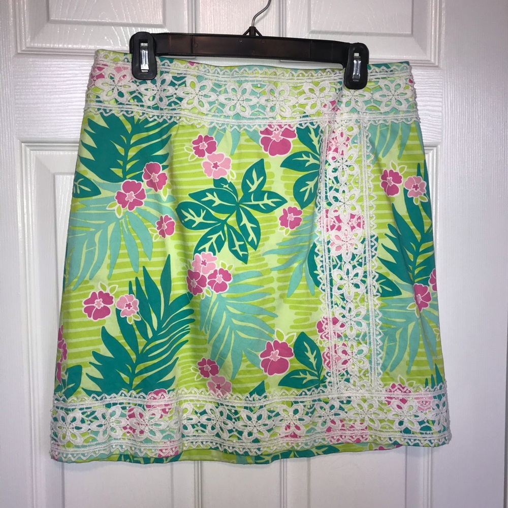 Lily Pulitzer lacy floral skirt